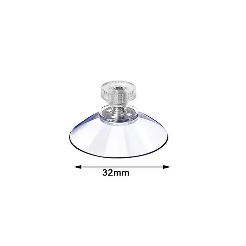 20 шт. 32/41/53 мм Держатель на присоске Прозрачная ПВХ Присоска Крючок с винтом Сильный клейкий всасывающий крючок для стекла автомобиля, окон, двери