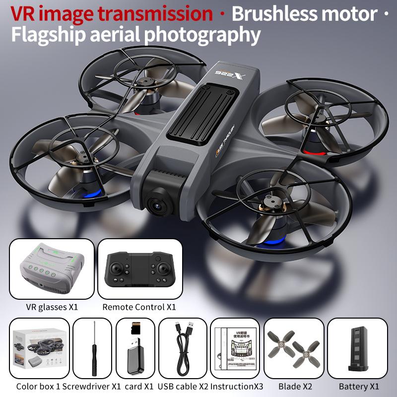 Newest Hot Sales Drone X226 VR ProfessionalHD Camera Brushless Motor Optical Flow Positioning Mini Drone Kid Free Gifts VR Glass