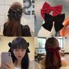 Luxury Velvet Satin Hairpin Royal Ribbon Year-end Hair Decoration
