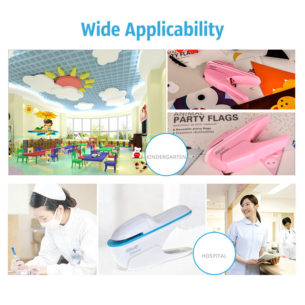 Safe Staple Free Stapler Office Paper Binding Stapleless 7 Sheets Capacity