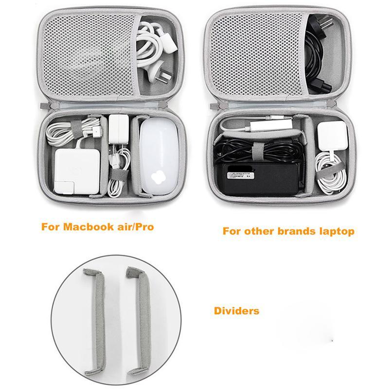 Boona Laptop Accessories Power Supply Adaptor Case Travel Electronic Gadgets Bag for Macbook Air Pro Apple