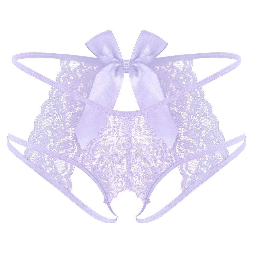 Мужские прозрачные кружевные стринги с завязками на спине, стринги без выреза с бантом, подарок на медовый месяц