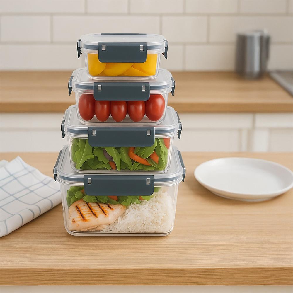 Food containers with lid and seal 4 pcs.