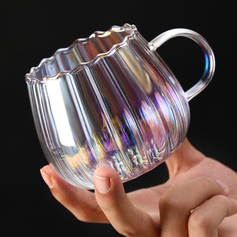 400 мл стаканы из боросиликатного стекла в форме тыквы прозрачные для завтрака овсянки молока кофе чашки с ручкой для домашнего офиса чайные чашки