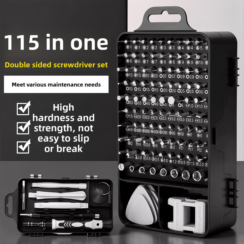 115-in-1 Clock, Computer, Mobile Phone Disassembly and Maintenance, Hardware Tools, Screwdriver Combination Set