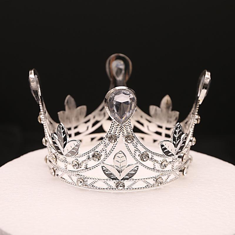 Корона тиара дети принцесса маленькая девочка корона день рождения выпечка украшения украшения свадебные украшения круглая тиара представление