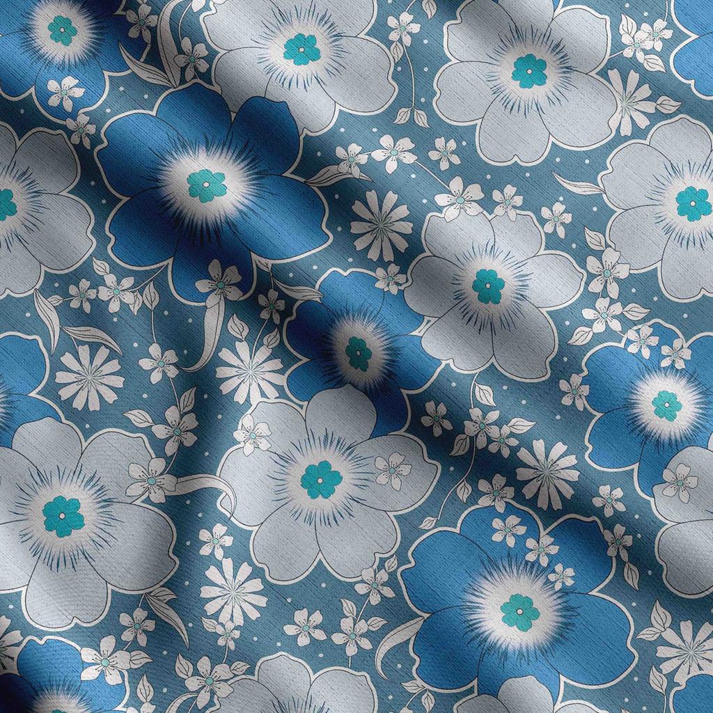 Soimoi Floral Print,  Cotton Cambric Quilting Fabric Sold by The Yard- 42 Inch Wide Medium Weight Cotton Fabric Sewing  Supplies