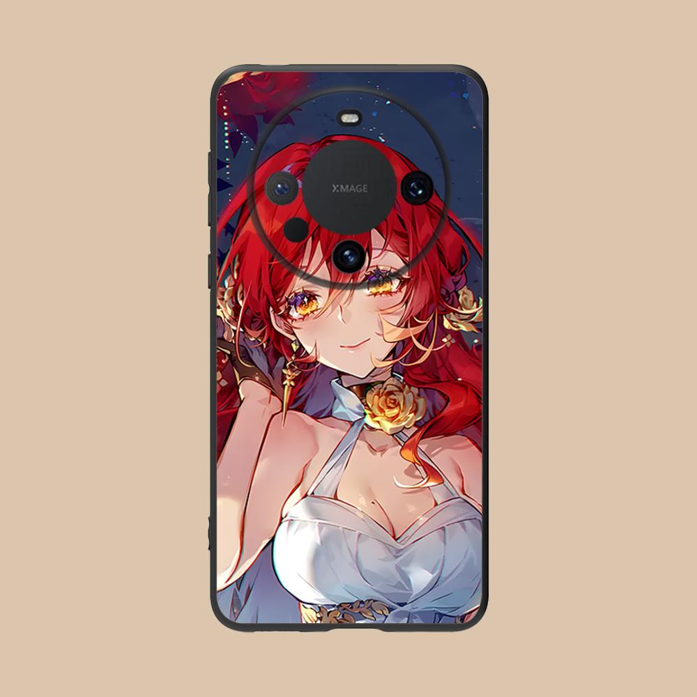 HSR Himeko Матовый ТПУ Чехол для Мобильного Телефона для Huawei Mate 60 50 40 30 20 10 Pro Plus Lite E 5G Цветной Печатный Чехол
