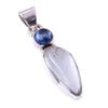 Подвеска из стерлингового серебра 925 пробы с натуральным аквамарином и кианитом 1,50 дюйма F3I76