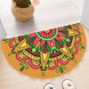 Nordic Entrance Doormat Anti Slip Floral Door Floor Mat Indoor Half Round Welcome Mat Bathroom Hallway Carpet Kitchen Area Rugs