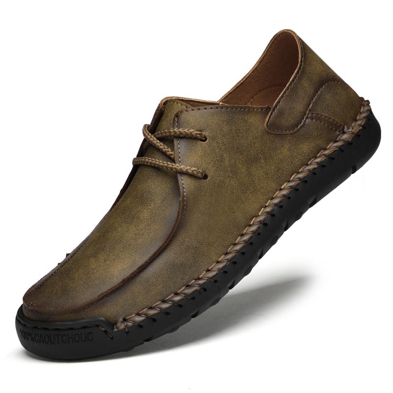 Fashion 2025 Brand New Men's Breathable Soft Soled Casual Sports Shoes Fashionable Men's Handmade Comfortable Fit Casual Sewing Shoes