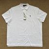 Polo однотонная рубашка-поло с вышитым пони, прямая, повседневная, с коротким рукавом, мужская, белая 710674053-003