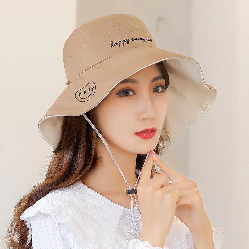 Весенне-летние двусторонние шляпы с широкими полями и вышивкой для пляжа, женские шляпы с широкими полями, солнцезащитные шляпы с ветрозащитной веревкой