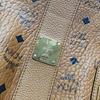 [Pre-Owned] Liz Medium Cognac Coated Canvas Printed Tote Bag With Gold Hardware And Pouch - Very Good #1XT5EYY