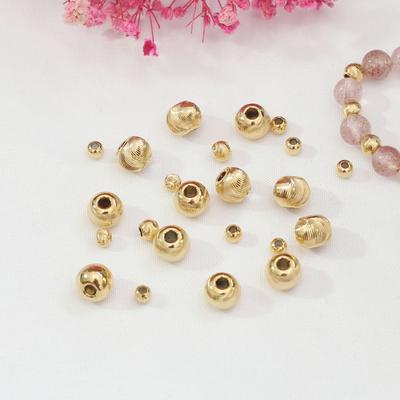 100 шт. Не тускнеющие 24K Вакуумное Золотое Напыление Кошачий Глаз Партия Цветок Круглая Бусина Сделай Сам Материал для Рукоделия Бисером Свободная Бусина Бусина-Разделитель Золотая Фасоль Аксессуары
