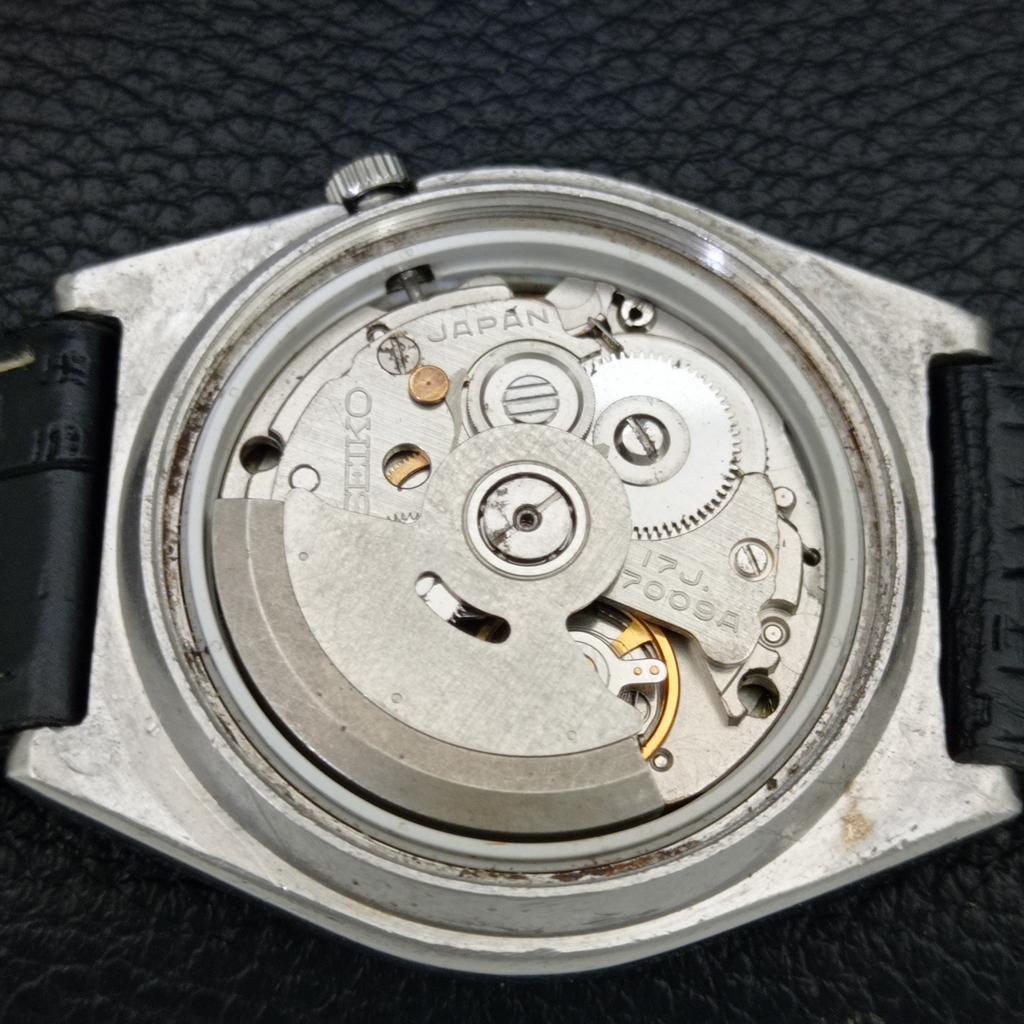 ВИНТАЖНЫЕ АВТОМАТИЧЕСКИЕ ЧАСЫ SEIKO 5 7009A ЯПОНИЯ МУЖСКИЕ ЧЕРНЫЙ ЦВЕТ ЦИФЕРБЛАТ a708524-1