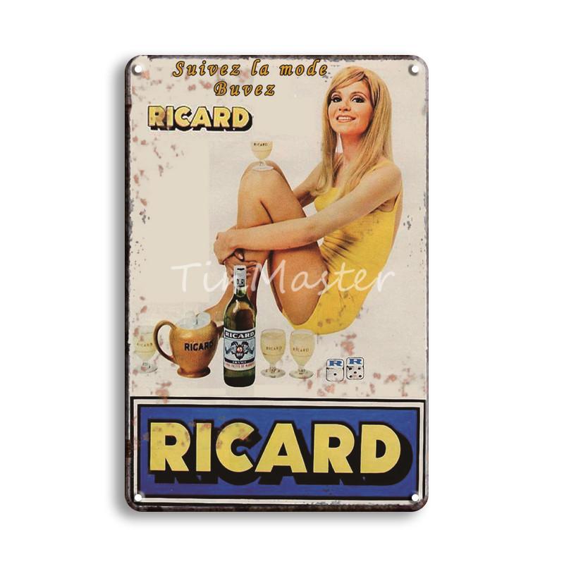 Металлическая жестяная вывеска для пива Ricard, винтажный постер для клуба Гавана, металлические вывески, античный ирландский паб, бар, кафе, кухня, художественный настенный домашний декор