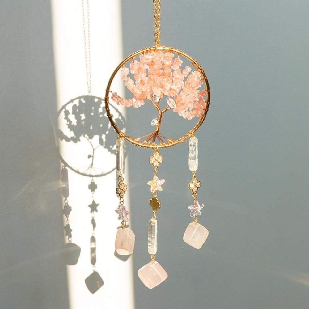 romantic Crystal Suncatcher Crystal Stone Rainbow Dreamcatcher Lucky Dream Catcher Patio Decor