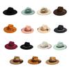 Breathable Fedoras Hat for Magicians Gentleman Carnivals Trilby Hat Thicken Felts Hat for Adult Casual Gathering Wear