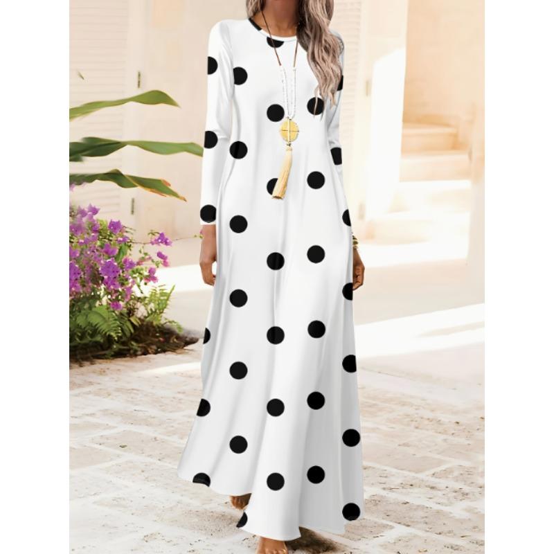 Comfy Crew Neck Full‑Length Gown