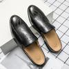 New Comfy Men Half Slippers Fashion Male Leather Shoes New Fashion Lazy Boat Flats  Breathable Slip On Muller Shoes Casual Shoes