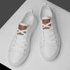 Fashion Spring Men Outdoor Sport Little White Shoes Lace-up Fashion Casual Sneakers Versatile Leather Shoes Elevated Male Board Shoes