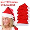 5PC Adult Unisex Adult Xmas Red Cap Santa Novelty Hat for Christmas Party Hat