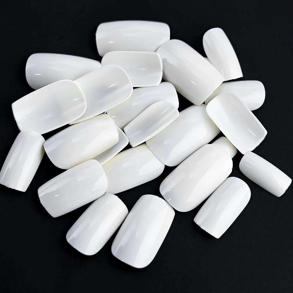 100 шт. светло-розовых накладных ногтей, короткие, средние, квадратные, носимые, накладные ногти, 10 размеров, полное покрытие, накладные ногти, украшение для пальцев