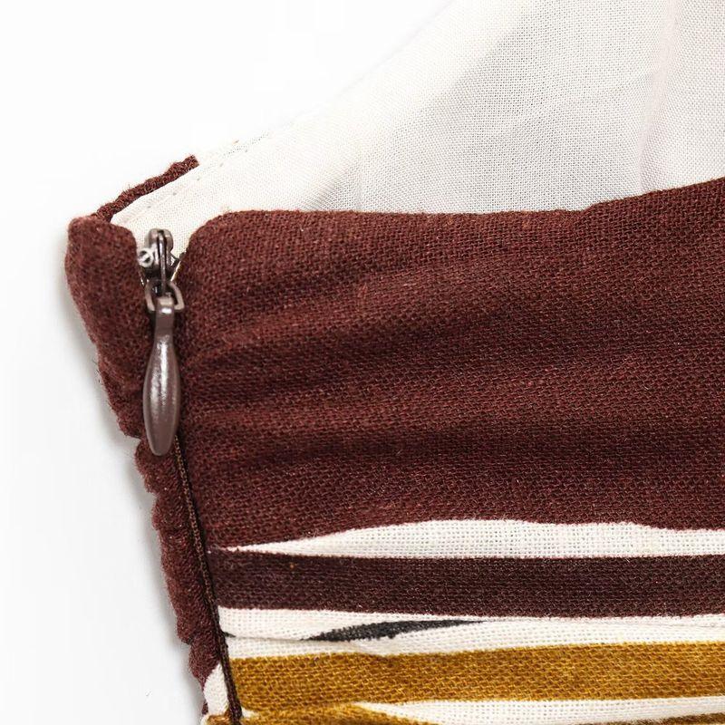 Kaslead New Arrival Women's Clothing Fashion Style Fashion Stripes Asymmetric Midi Skirt Dress 8734137