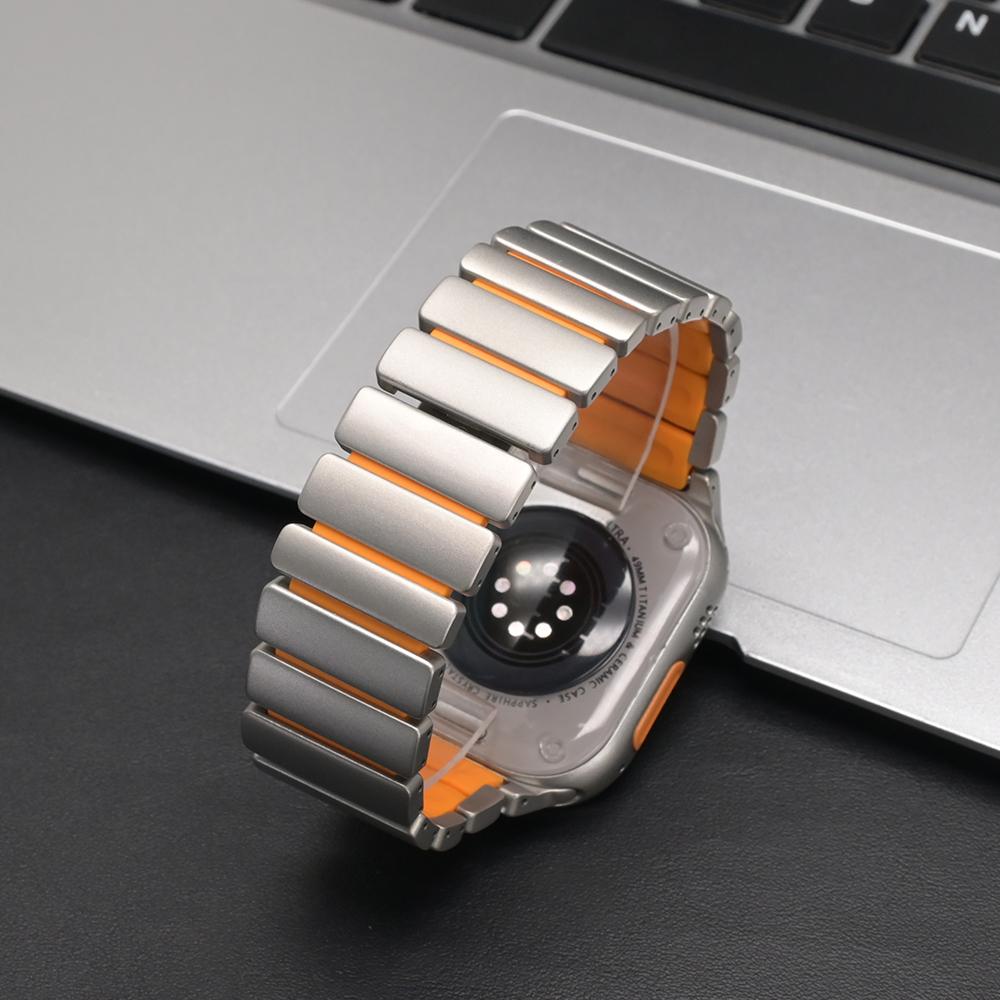 Титановый ремешок для Apple Watch Ultra 3 2 Серии 11 10 9 8 7 6 SE3 Ремешок с бабочкой для Iwatch 49мм 46мм 45мм 44мм Пояс