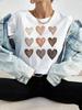 Heart Print Unisex Tshirts Casual Harajuku Love Printed Tops Tee Summer Female T Shirt Short Sleeve T Shirt For Unisex Clothing