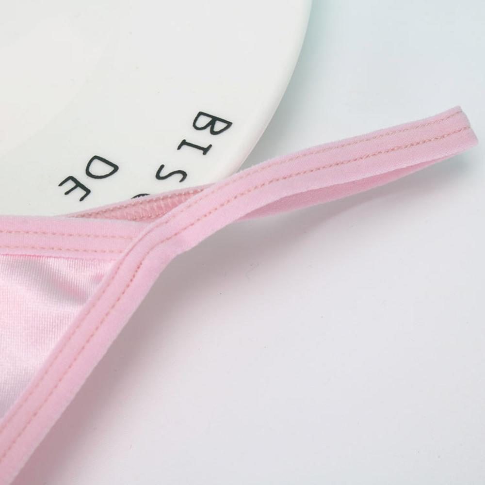 Новое интимное женское большого размера жемчужное сексуальное Т-образное нижнее белье трусики атласные женские стринги с бантом