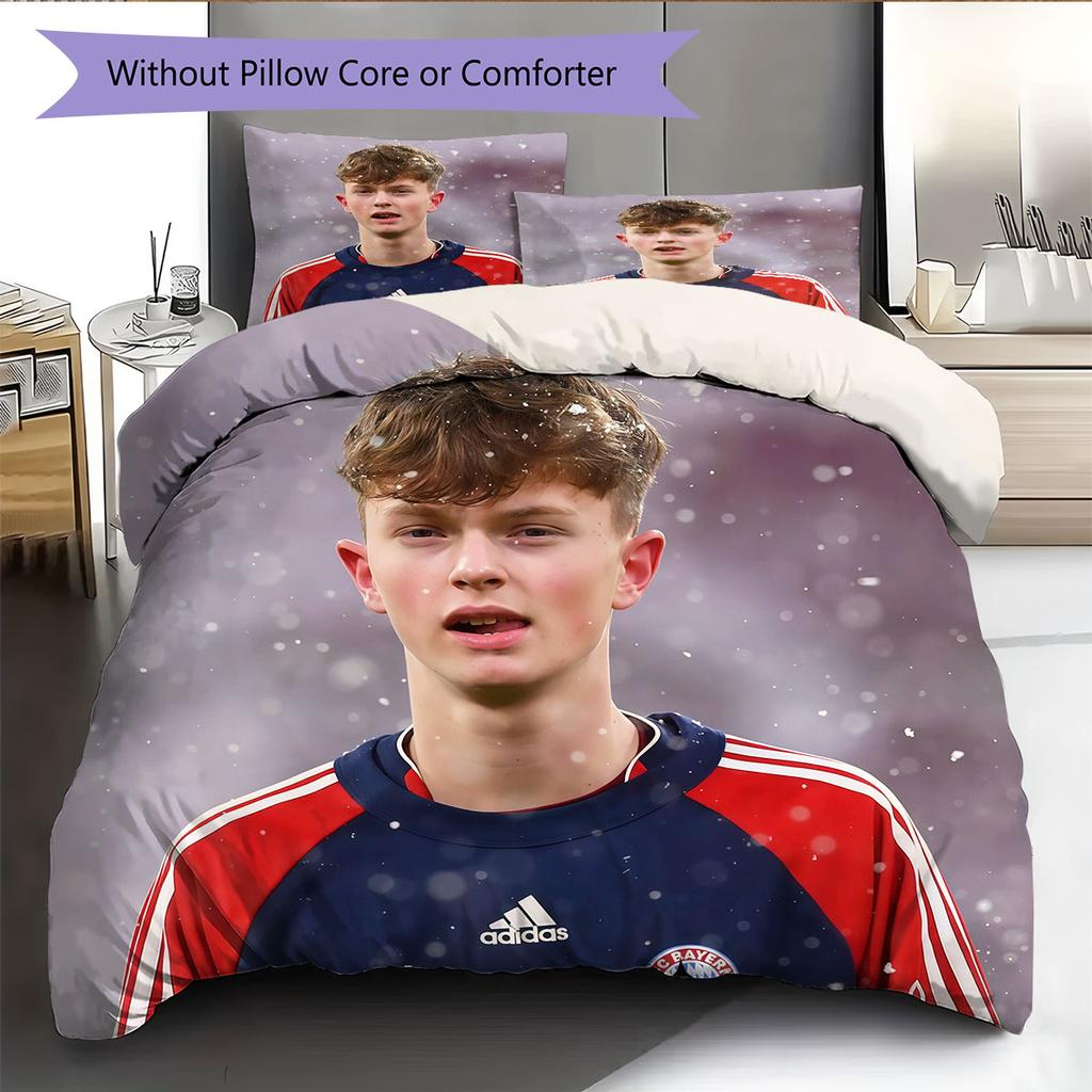P. Wanner Pattern Bedding Home Decoration Birthday Gift ( 1 duvet cover + 2 pillowcase, without core),fan merchandise.