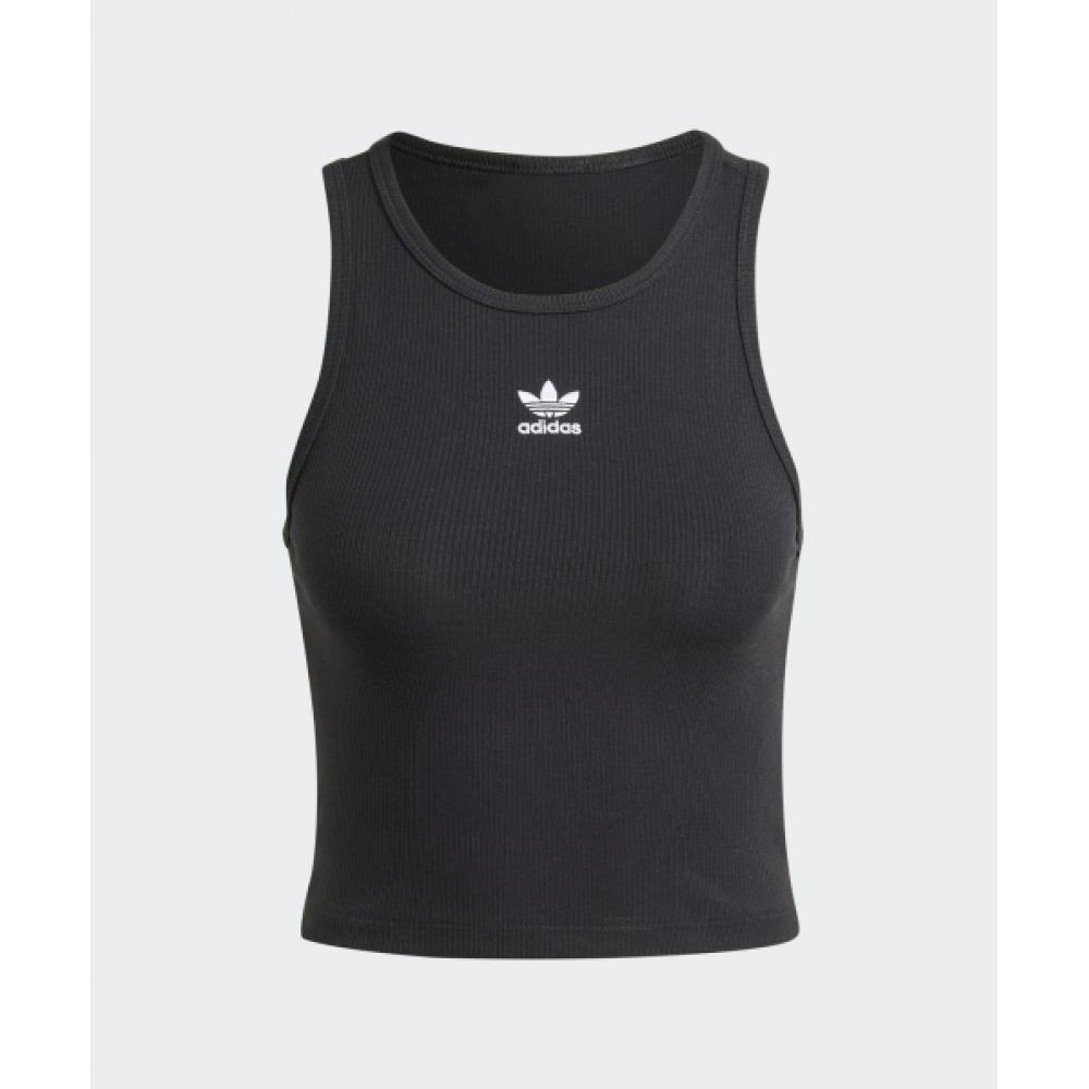 adidas Базовая в рубчик майка Черный Iw5736