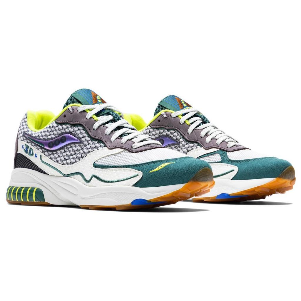 Bodega x Saucony 3D Grid Hurricane Loyal to the Sport Мужские кроссовки Кремовый Зеленый S70764-1