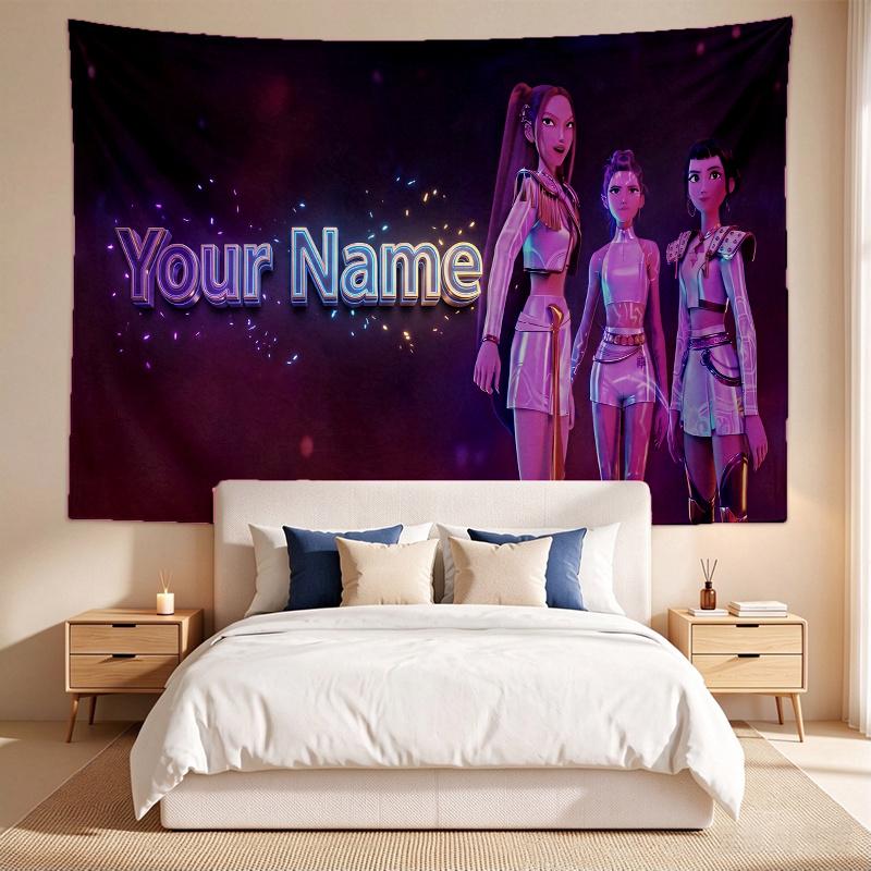 Kpop Girl Group (59) Custom Name Tapestry Wall Hanging Tapestry Wall Art Decor for Bedroom Living Room