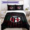 Bologna FC Printed 3PCS Bedding Set Breathable Duvet Cover with Pillowcases Decorative Bed Linen for Bedroom Home