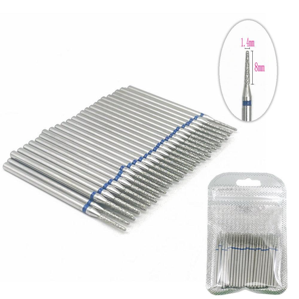 50 шт./упак. алмазные шлифовальные боры для ногтей, сверла для стоматологической алмазной полировки, полировщик для ногтей, фрезы, сверла