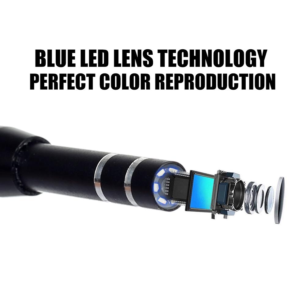 3 in 1 Visual Earpick Otoscope Endoscope with 5.5mm Camrea Lens Ear Cleaning Tool Built in 6 Adjustable Led Lights
