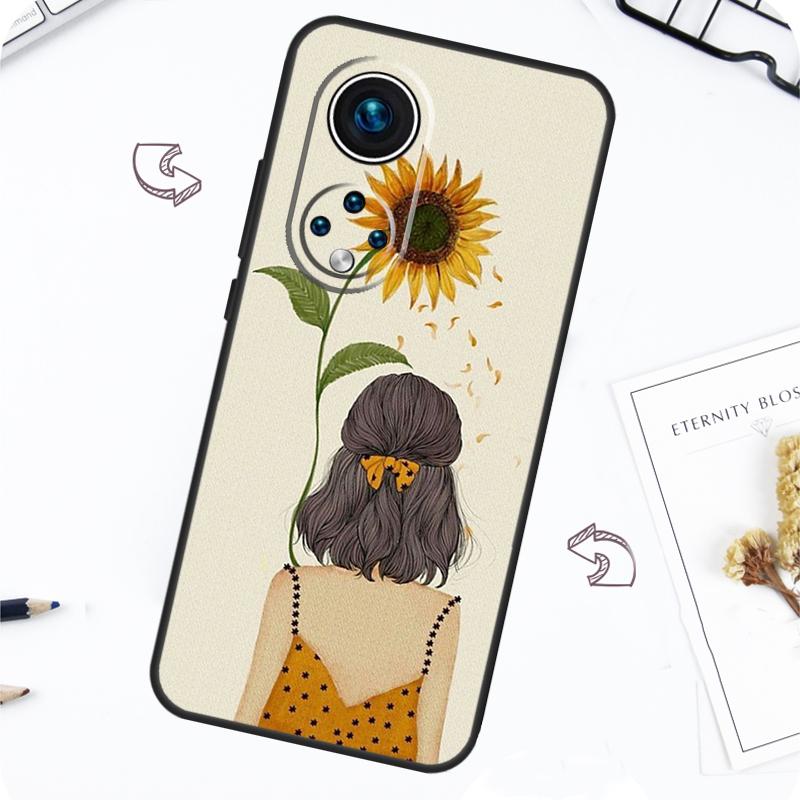 Beauty Yellow Sunflower Case For Honor Magic 5 6 7 Lite Honor 200 Pro X8b X9a X8a X8 X9 X9c X9b 50 70 90 Lite Cover