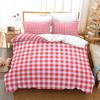 3 Fashionable Red Plaid Printed Bedding Sets, Soft and Comfortable Breathable Duvet Sets for Bedrooms and Guest Rooms
