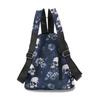 Ghost Skull Print Backpack Computer Laptop Shoulder Bag Halloween Oxford School Bag for Women GirlsTravel Daypack KTY