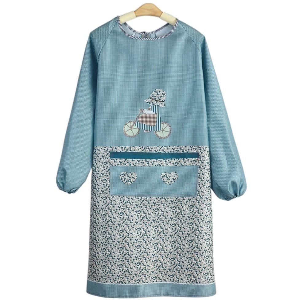 Oil-Proof Long Sleeves Cooking Apron Anti-Dust Cooking Cover Clothing Kitchen Apron Restaurant