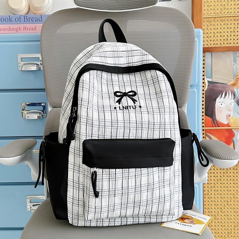 Школьные рюкзаки в стиле Japanese plaid, нишевые, для девочек средней школы, старшеклассников, школьные сумки, женские рюкзаки большой вместимости для путешествий