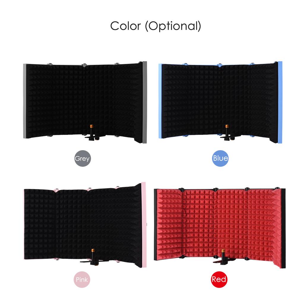 5-дверный профессиональный студийный микрофон для записи, изолирующий экран, складной поп-фильтр, микрофон, ветер