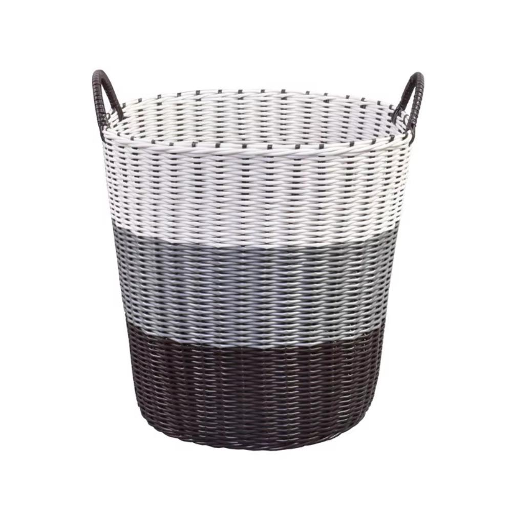 Rattan-Style Laundry Basket Foldable Dirty Clothes Basket Portable Wicker Baskets