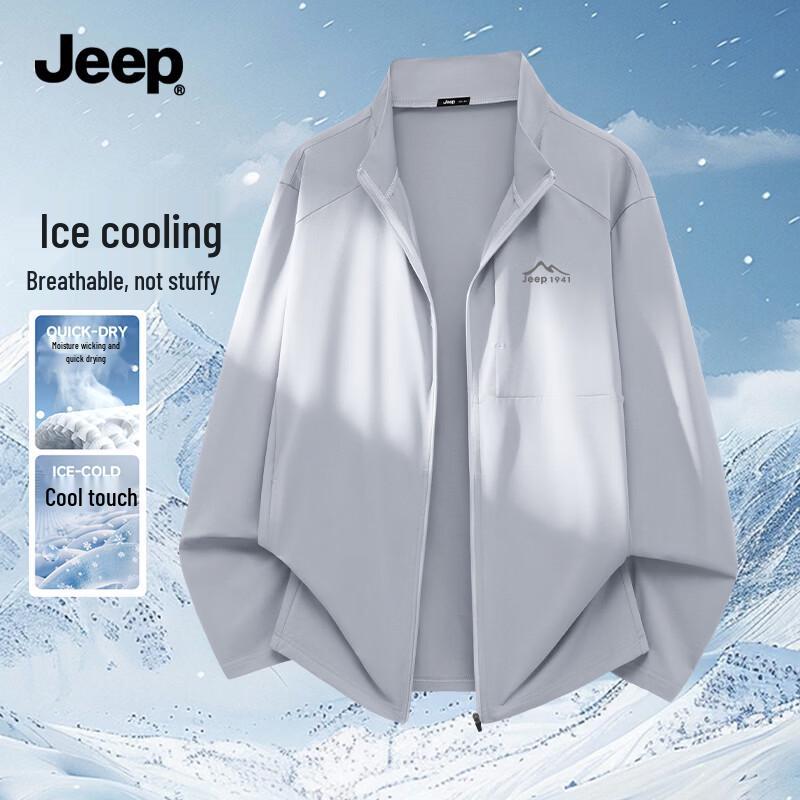 Jeep Мужская куртка из ледяного шелка для защиты от солнца