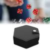 Dice Box Storage Case Tray PU Leather Sponge Multifunctional Portable for Travel Black Hex