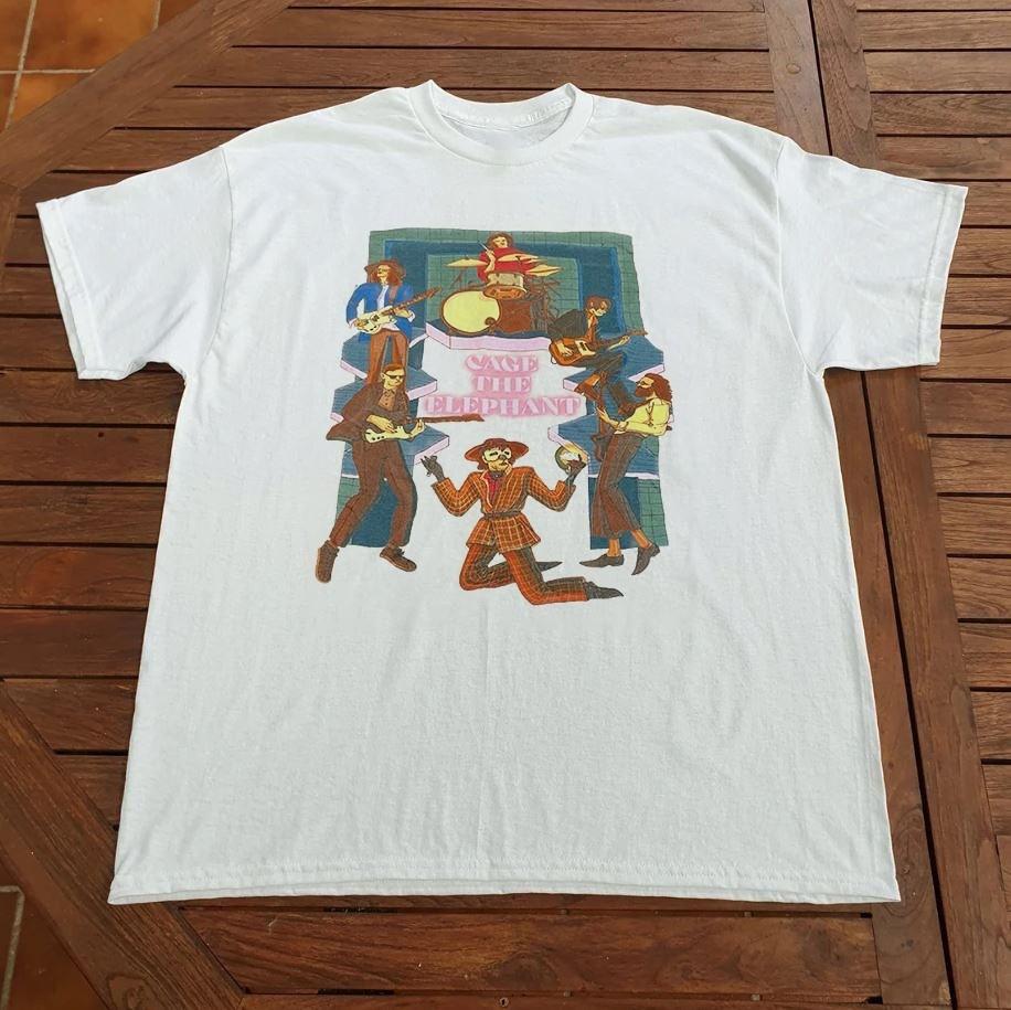 Cage The Elephant Rare Crew Tour Unisex 100% Cotton TShirt FN1272 Unisex T-Shirt