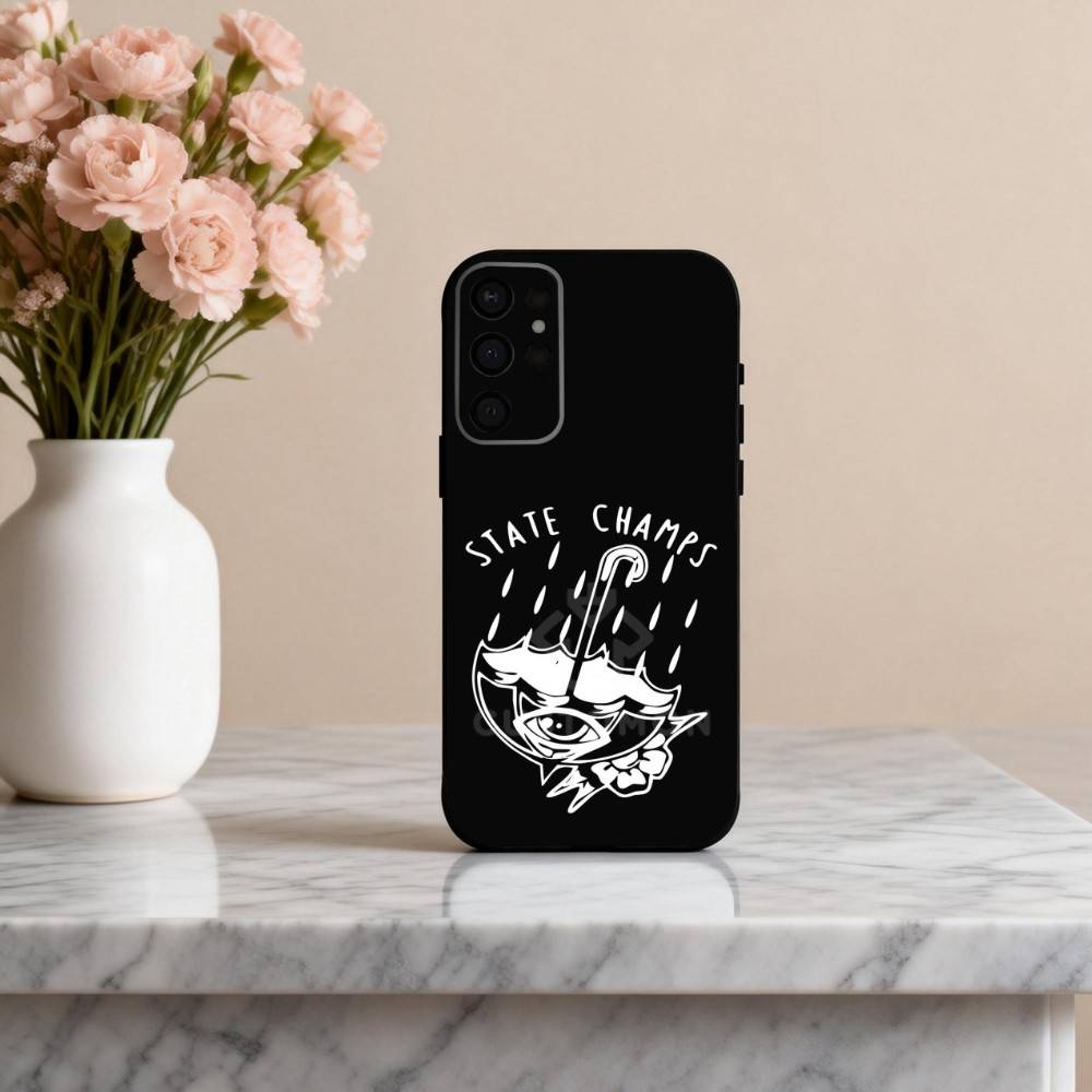Rock S-State C-Champs Band Phone Case For Samsung S25,24,23,22,30,21,10,9,Ultra,Plus,Lite,FE,4,5 G Soft Black Case